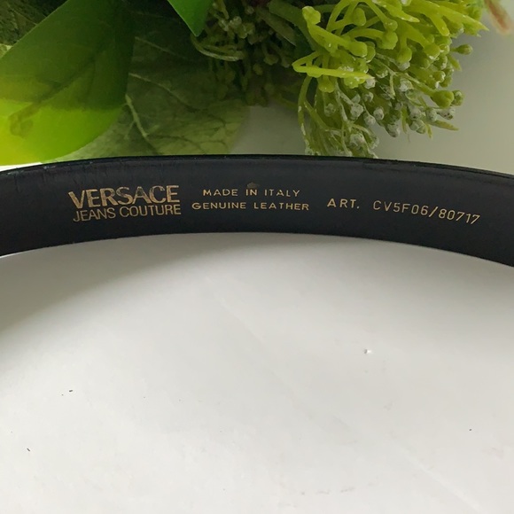 Vintage AUTHENTIC Versace Jeans Couture navy blue belt size XXS-XS - Picture 3 of 7